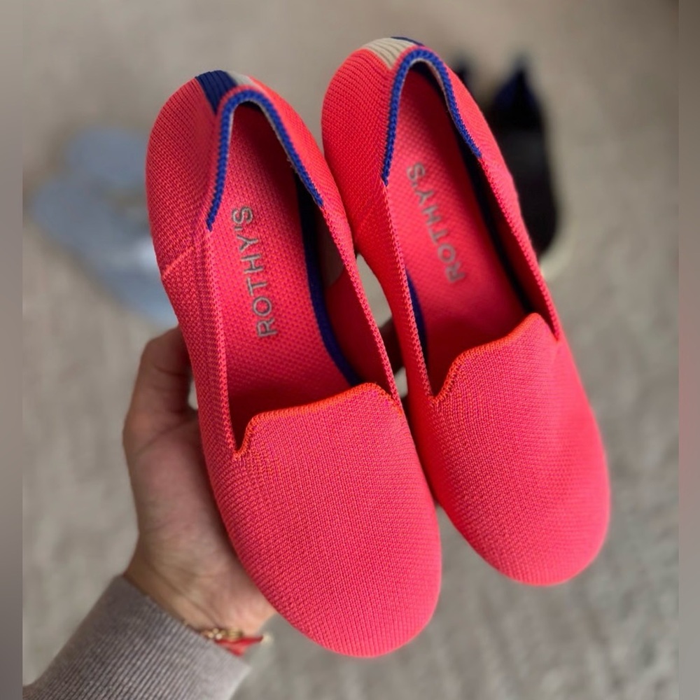 Rothy's Bold Pink and Blue Loafers